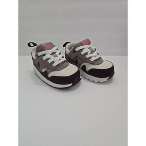 Nike Air Max 1 EasyOn Toddler White Burgundy Crush DZ3309-112 Size 6C New In Box